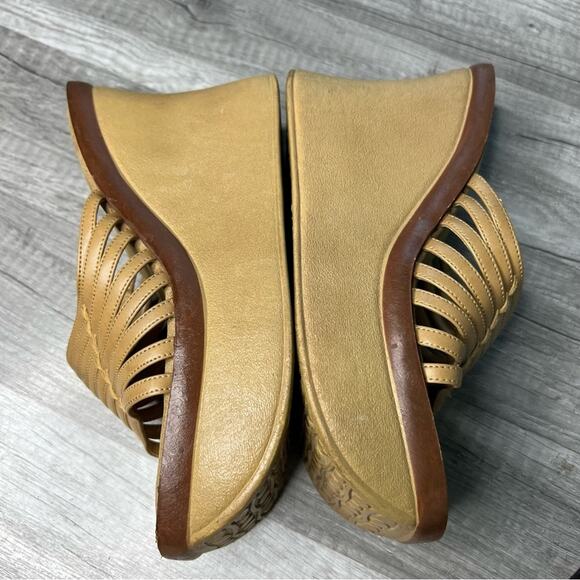 VINTAGE 90s Y2K Platform Chucky Wedge Sandals Shoes Size 8 - Picture 5 of 13